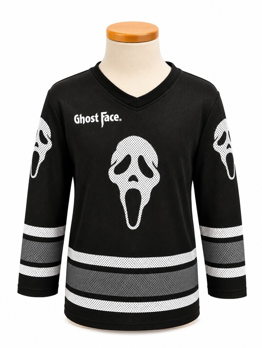Ghost Face (Scream) Spooky Icon Of Halloween Kid's Hockey Jersey Sz L Casual